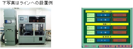 ラインへの設置例 操作タッチパネル画面例