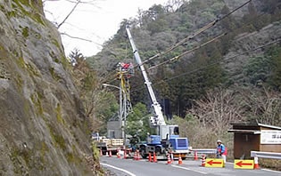 水力発電所の貯水ダムにおける放流時の事前通報・警報装置